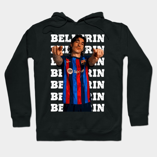 Hector Bellerin Vector Art Hoodie by Playful Creatives